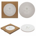 Round Greek Key Absorbent Stone Coaster